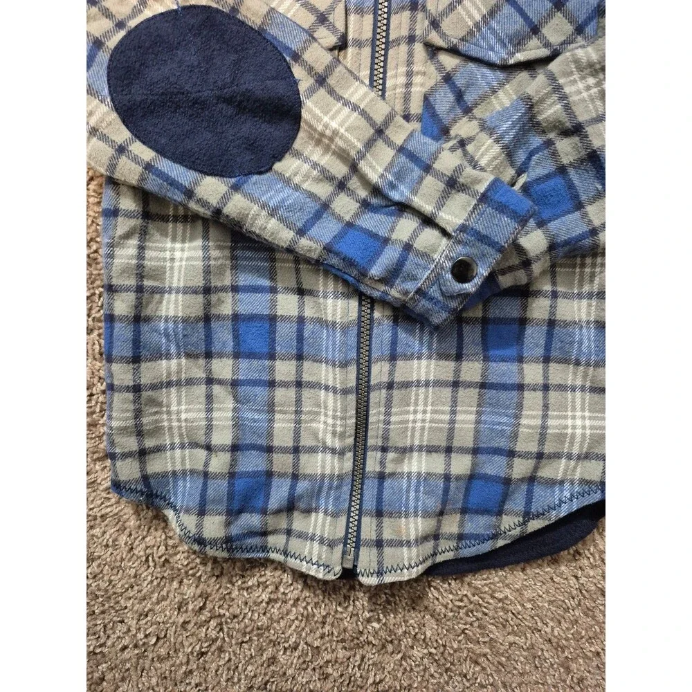 Hatley Boys  Plaid Lined Cotton Flannel Hooded Jacket size 5